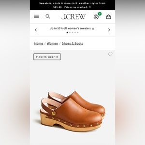 COPY - J.crew clogs. Worn once!
